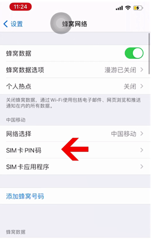 田东苹果14维修网分享如何给iPhone14的SIM卡设置密码 